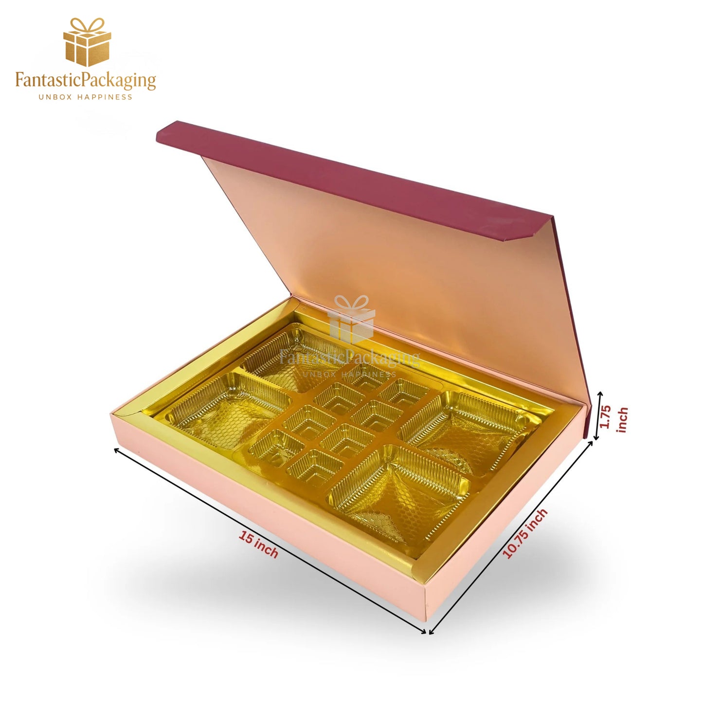 Golden Peach Royale Box โ Premium Indian Sweet & Bhaji Gift Box for Weddings & Festivities