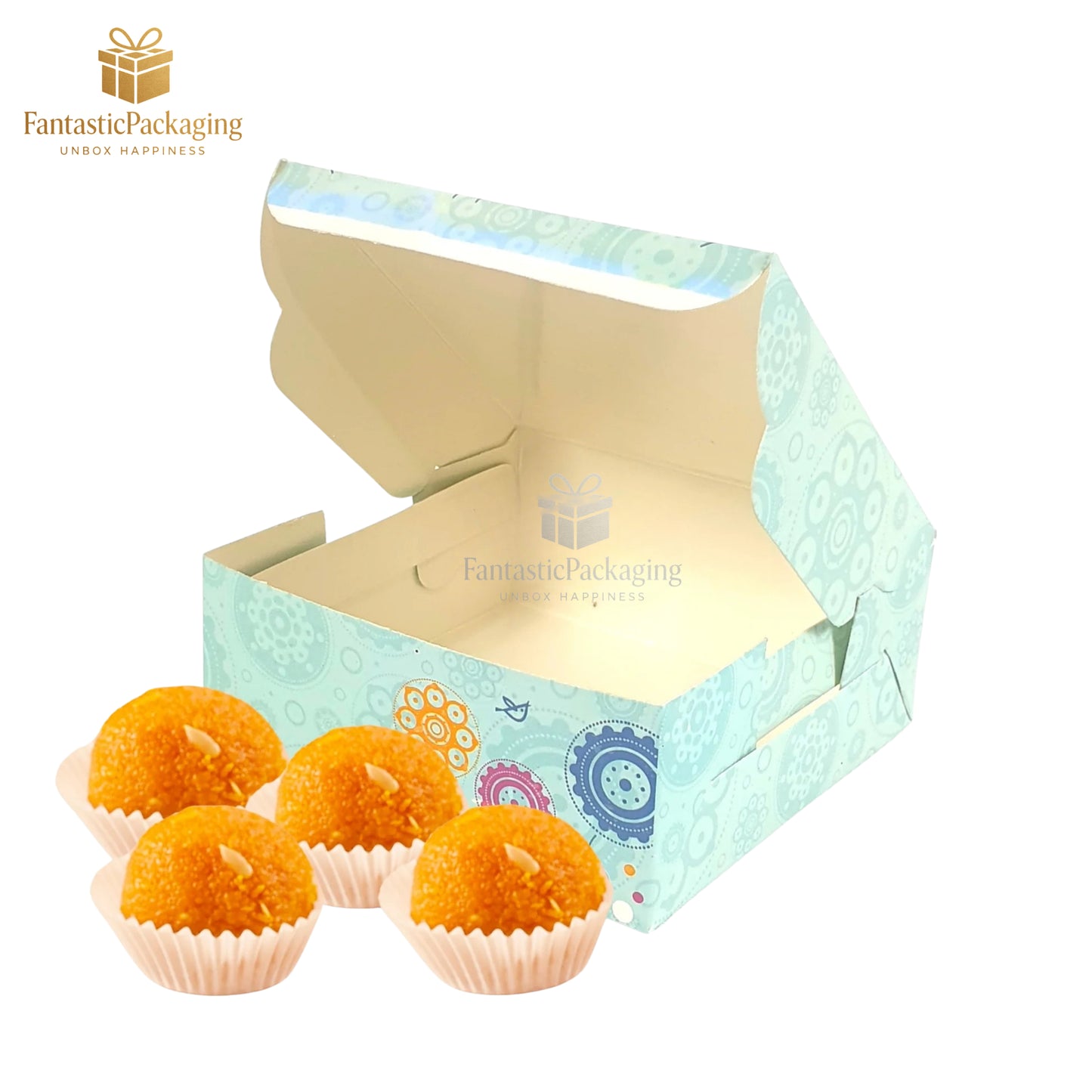Mint Bloom 4 Piece Laddu Gift Box ā Elegant Rigid Sweet Box