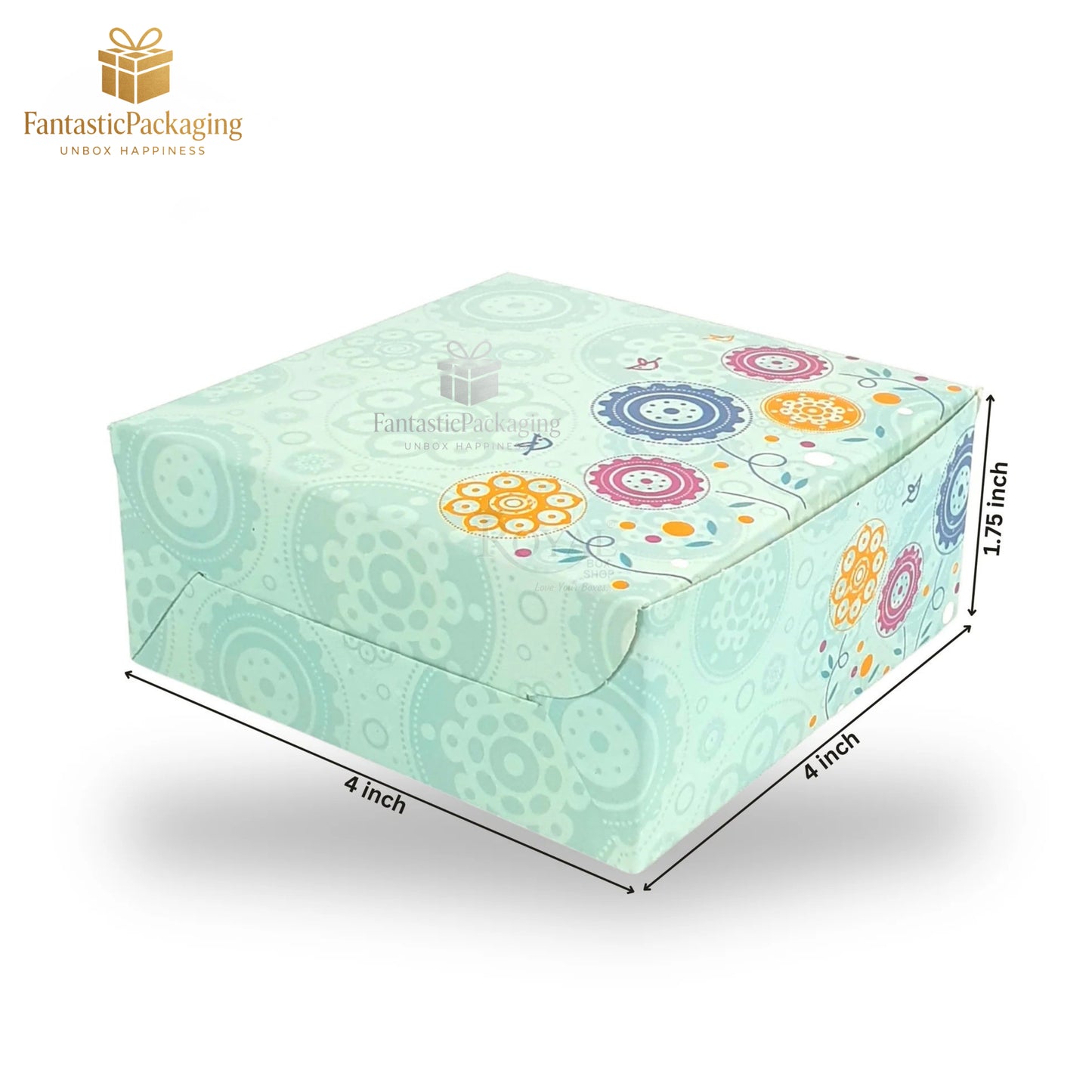 Mint Bloom 4 Piece Laddu Gift Box ā Elegant Rigid Sweet Box