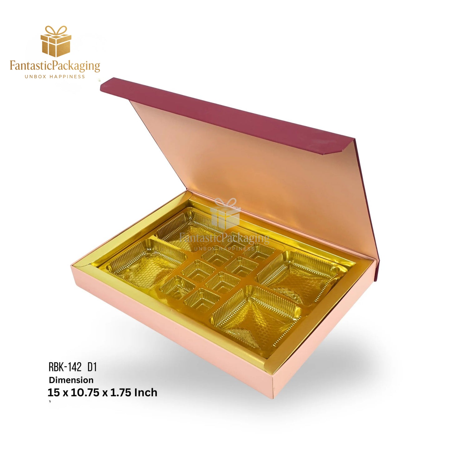 Golden Peach Royale Box โ Premium Indian Sweet & Bhaji Gift Box for Weddings & Festivities