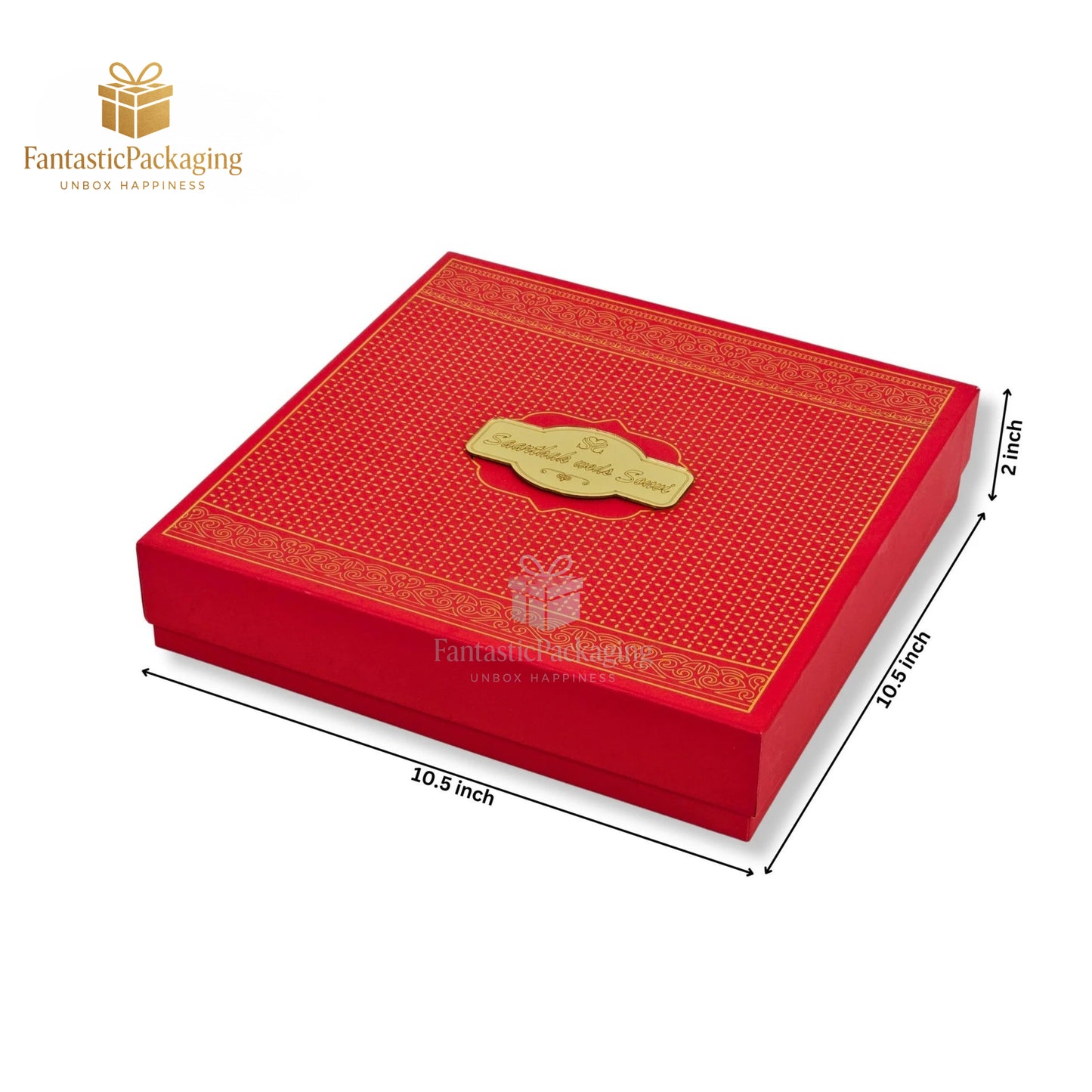 Crimson Majesty Box – Luxury Red Wedding Invitation & Sweet Gift Box