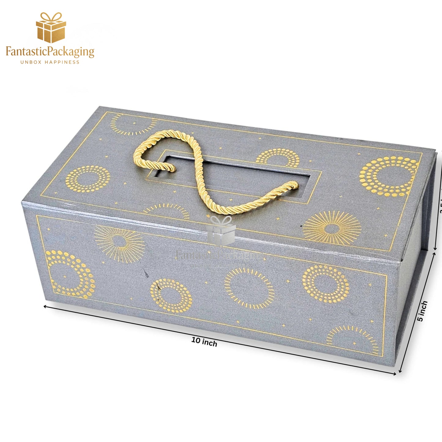 Elegant 2 Jar Rigid Hamper Box | Premium Gift Packaging with Handle