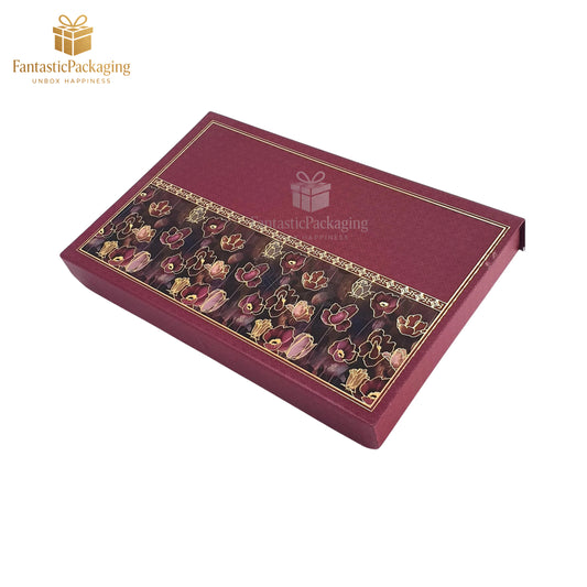 Regal Ruby Grandeur Box – Luxury Indian Wedding Favor Box for Bhaji & Sweets