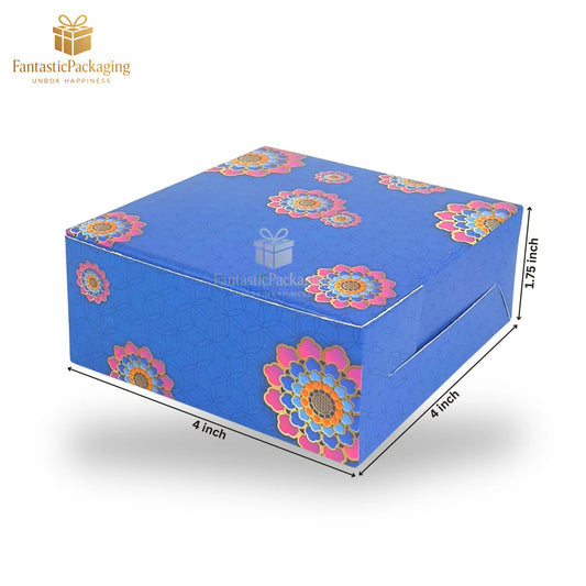Royal Blossom 4 Piece Laddu Gift Box – Premium Rigid Sweet Box