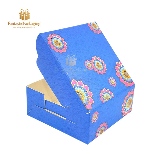 Royal Blossom 4 Piece Laddu Gift Box – Premium Rigid Sweet Box