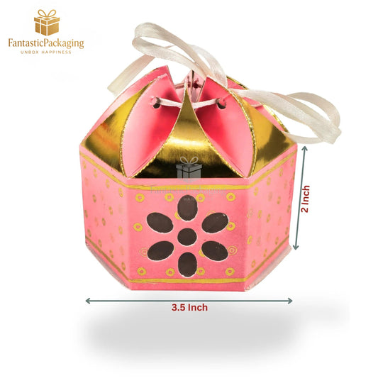 🌸 Royal Lotus Shape Gift Box | Elegant Mini Gift Packaging | Perfect for Festive Favors
